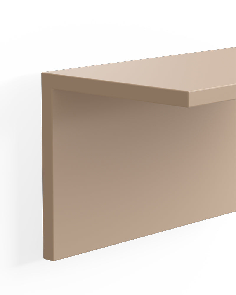 Display Cappuccino - 98 cm Regal in beigem Melamin